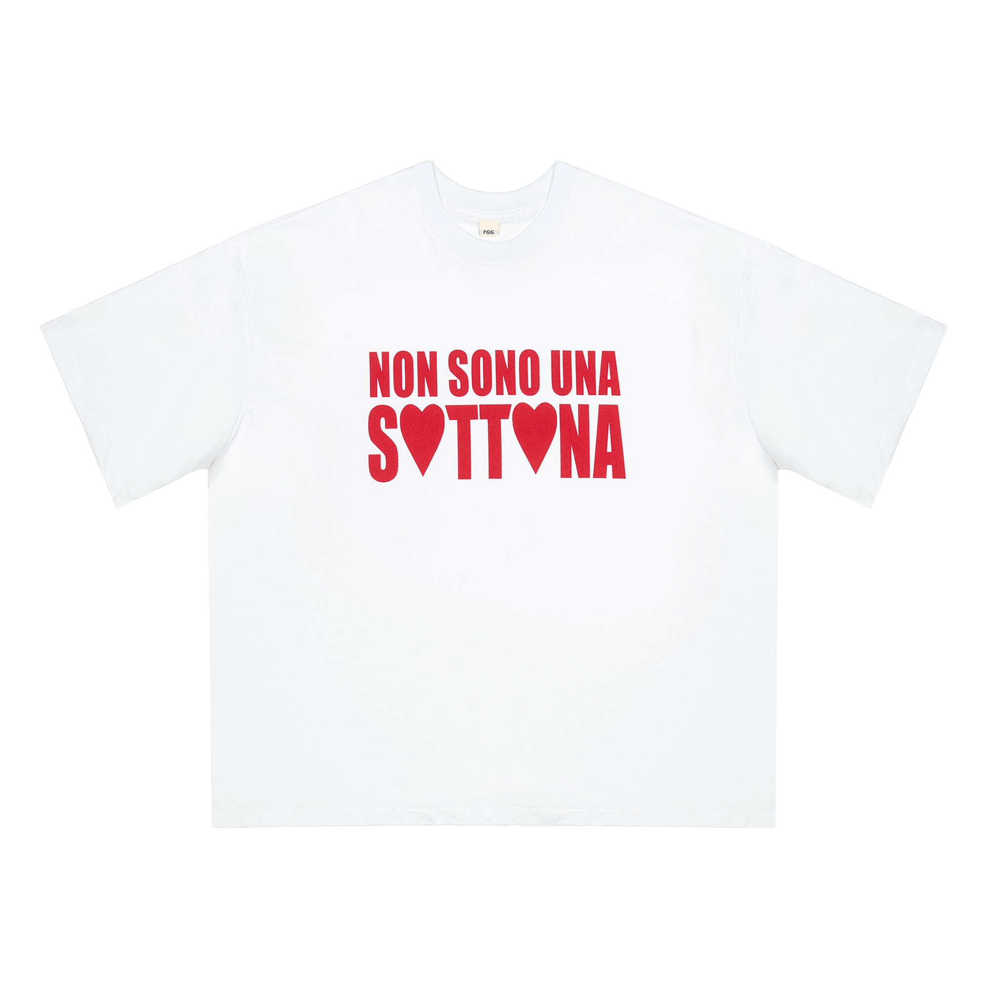 Boxy T-shirt "Non sono una sottona" White