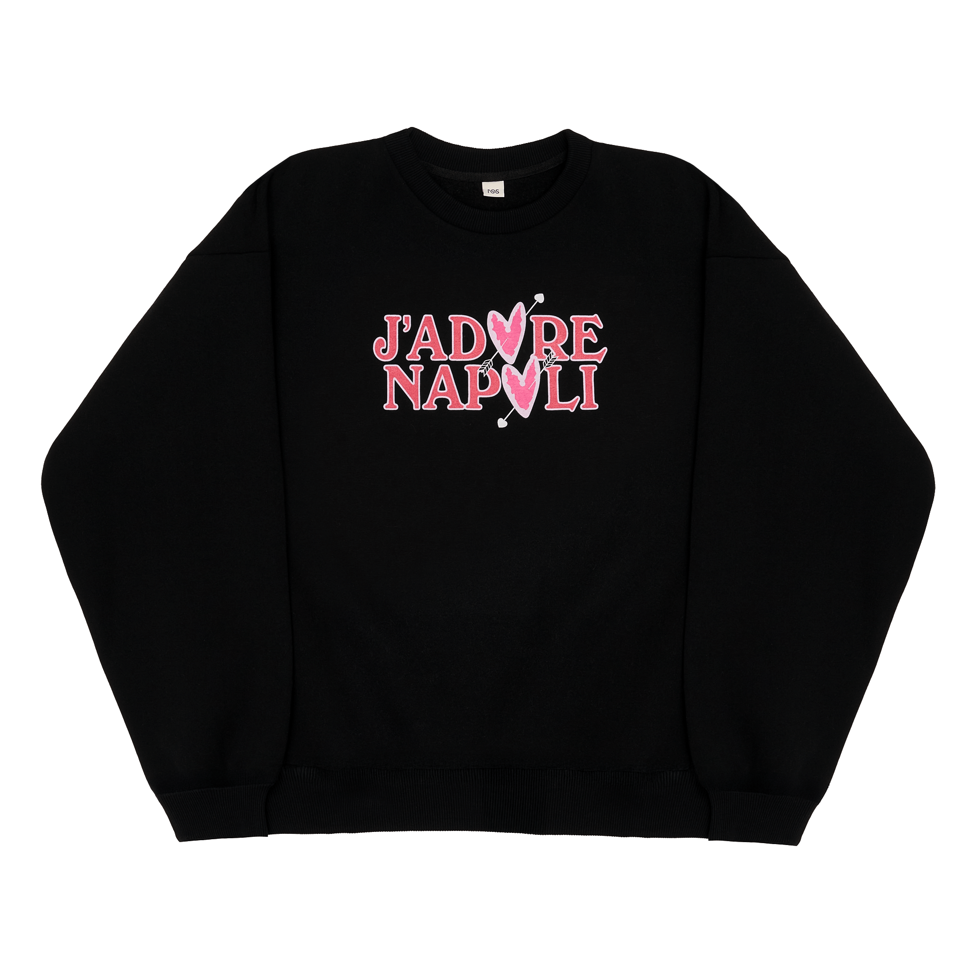 Arrow Heart College Sweatshirt Black