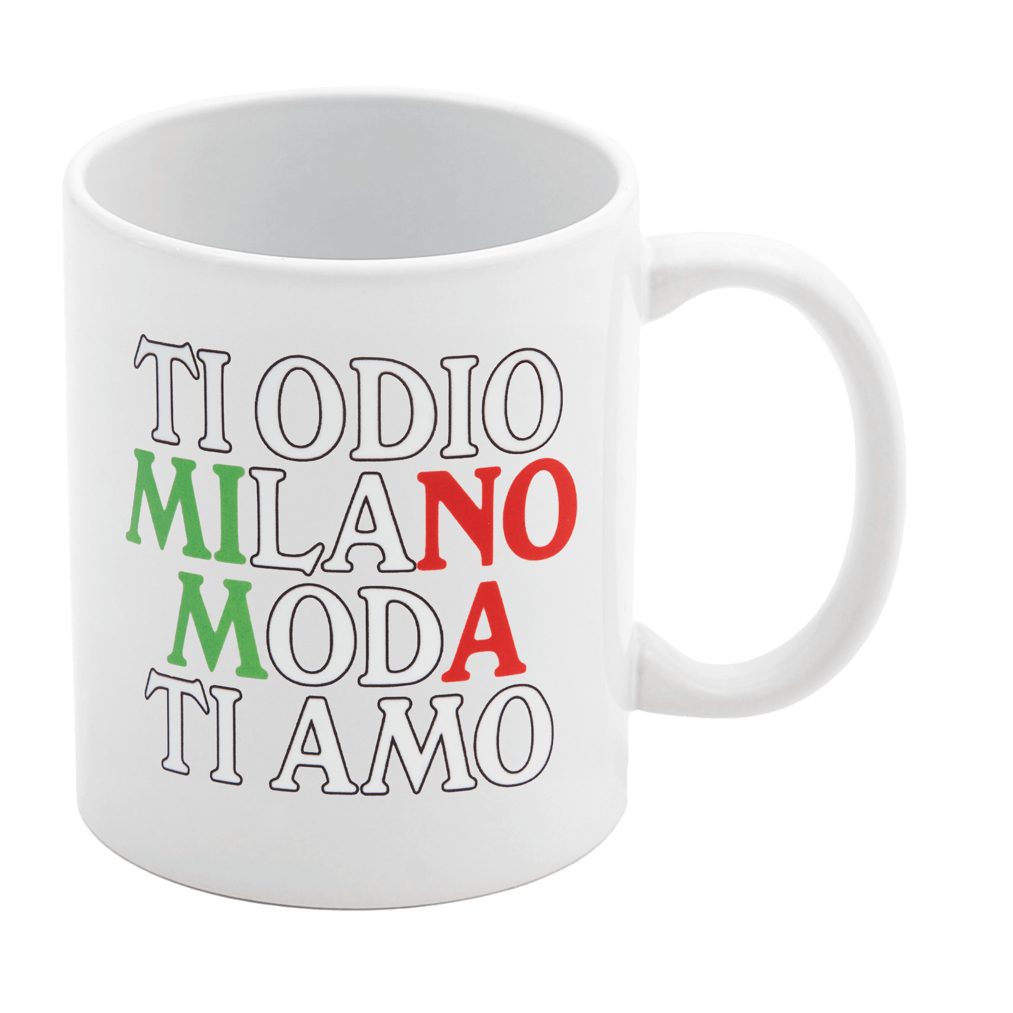 Ti Odio Milano Moda Ti Amo Mug White