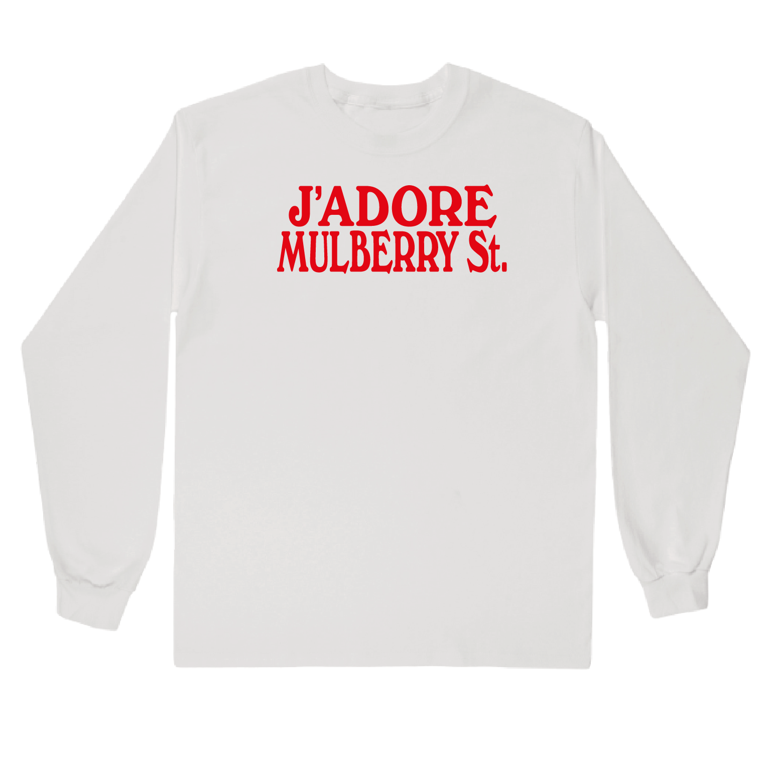J'Adore Mulberry St. Long-sleeved tee White