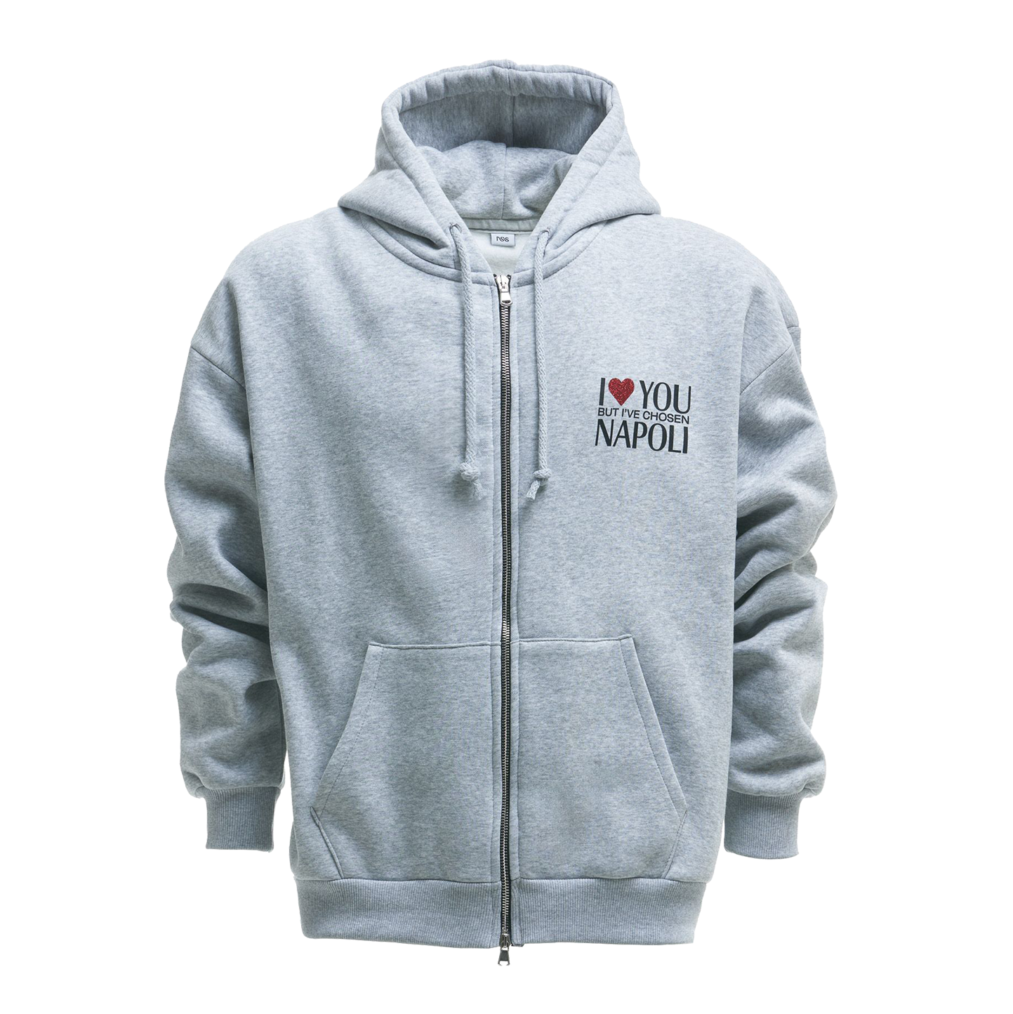 Love Napoli Oversize hoodie Grey