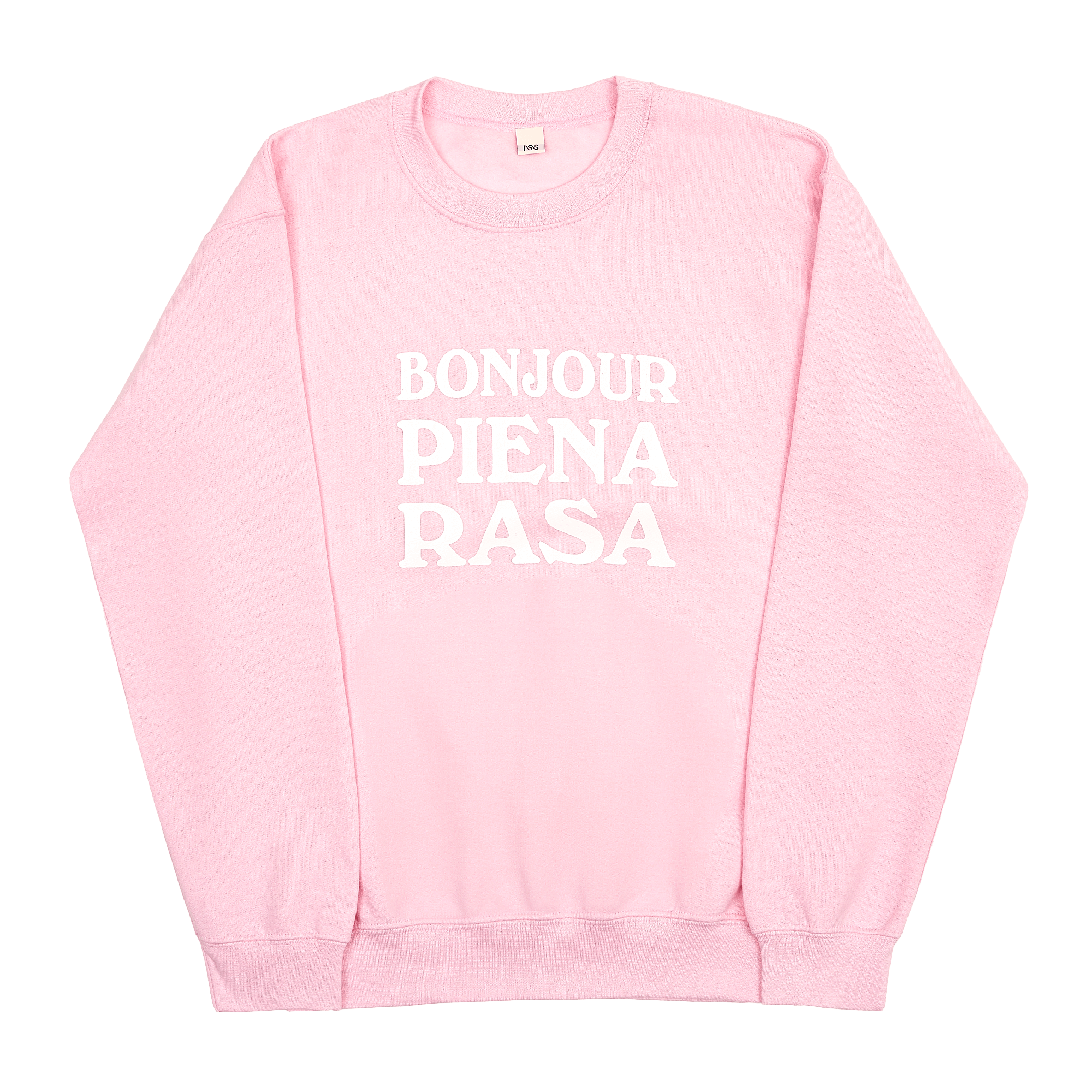 "Bonjour Piena Rasa" Sweatshirt Pink