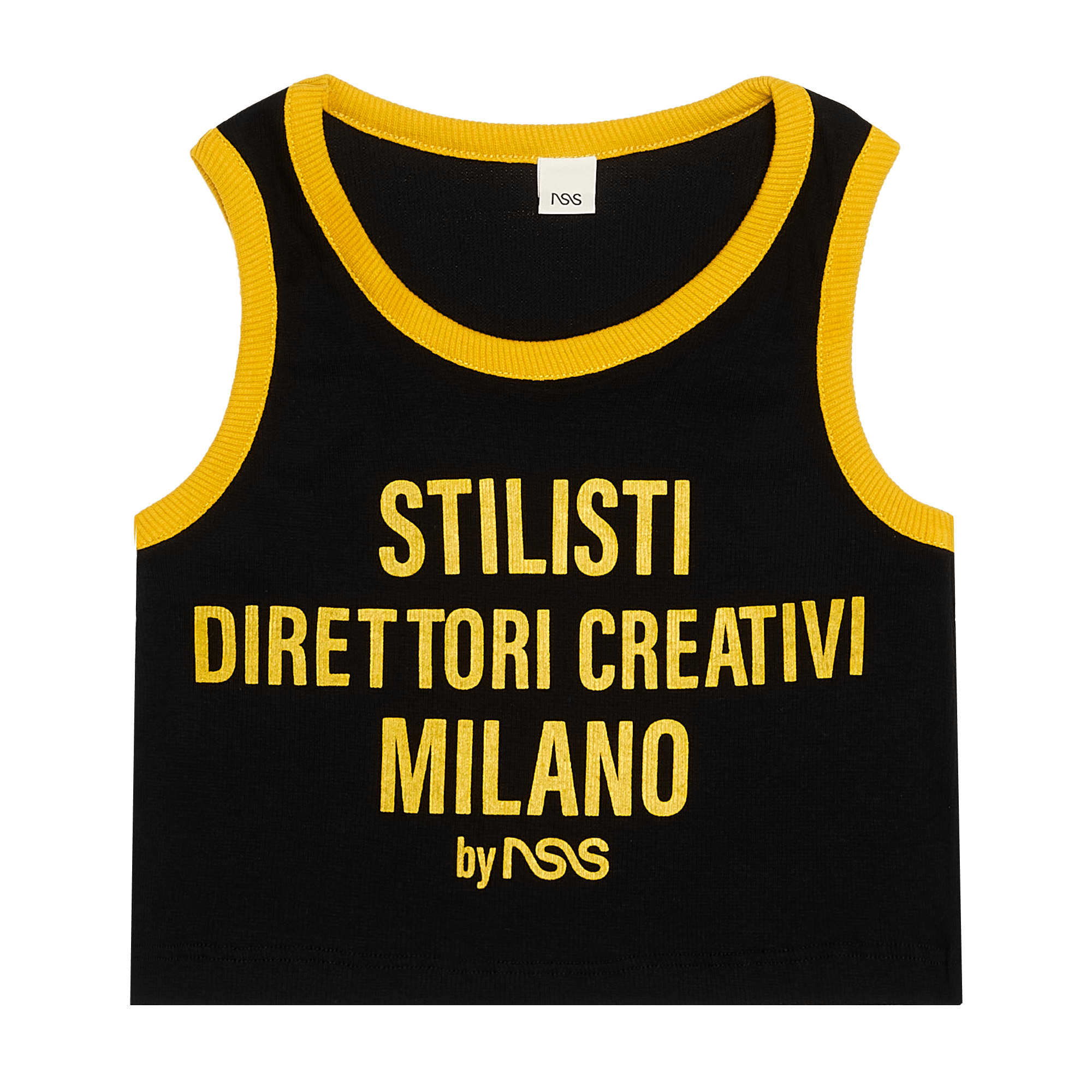Milano Creative Cropped Tanktop Black/Yellow