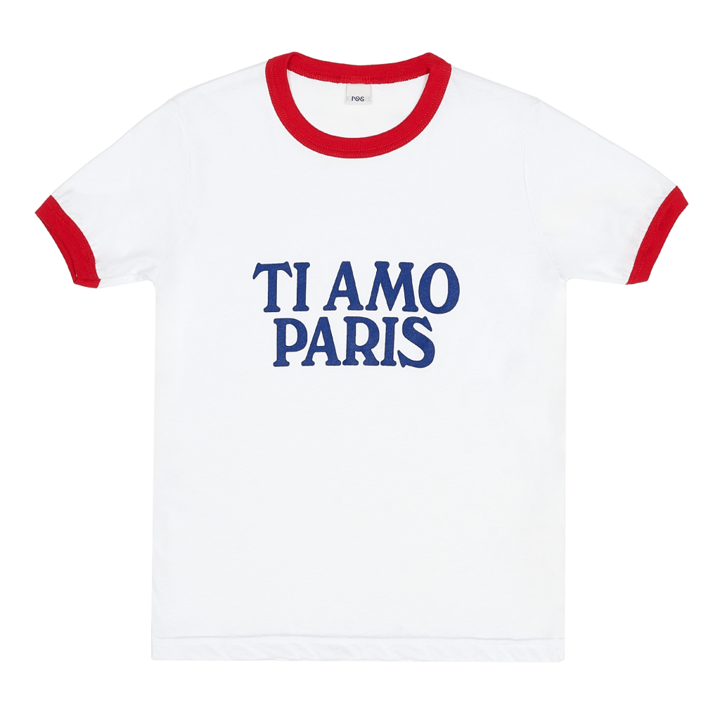 I Love Paris Boxy T-shirt White - nss edicola