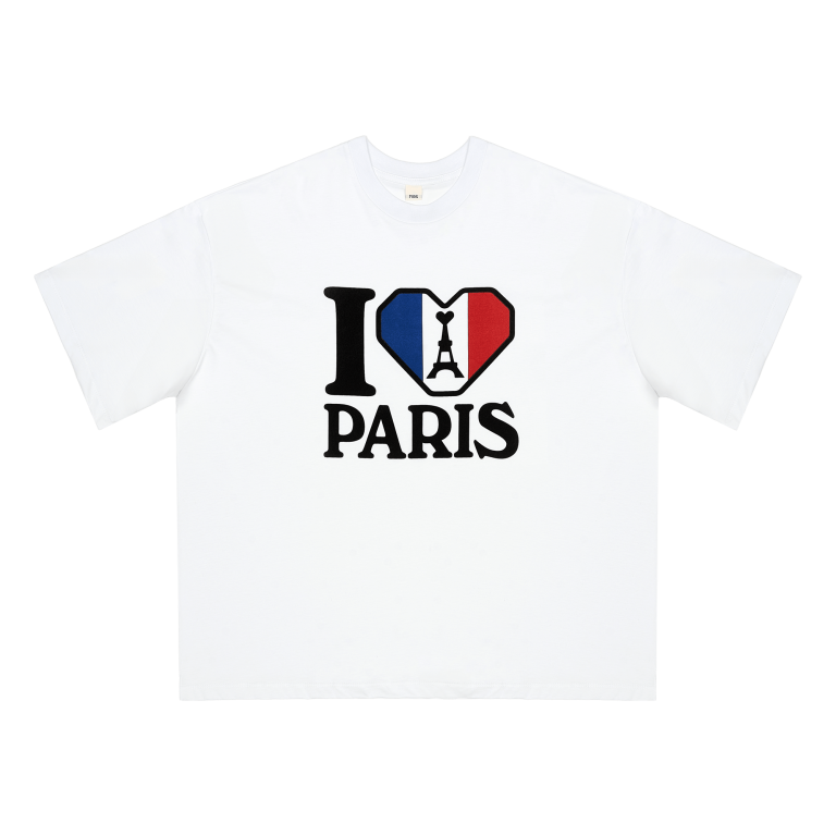 I Love Paris Boxy T-shirt White - nss edicola