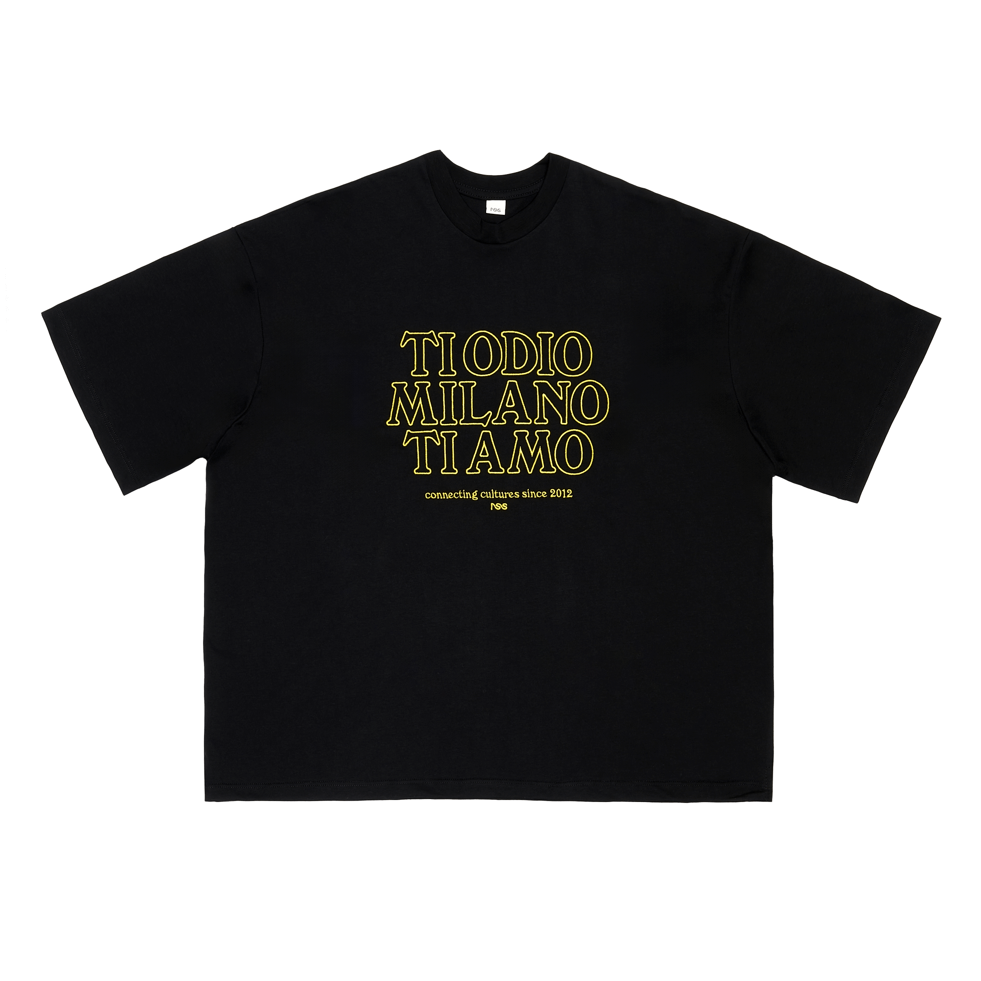 Boxy Premium T-Shirt Black/Yellow