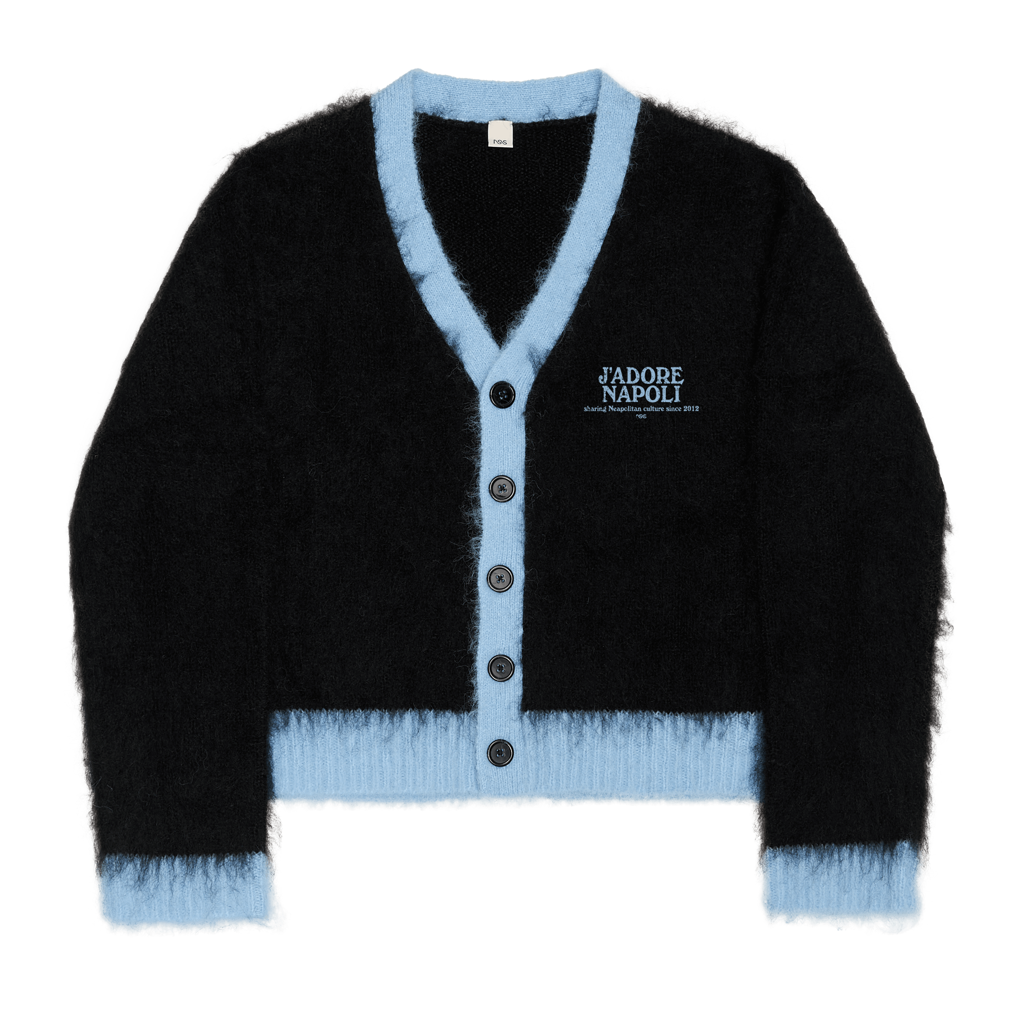 Cardigan Black/Baby Blue