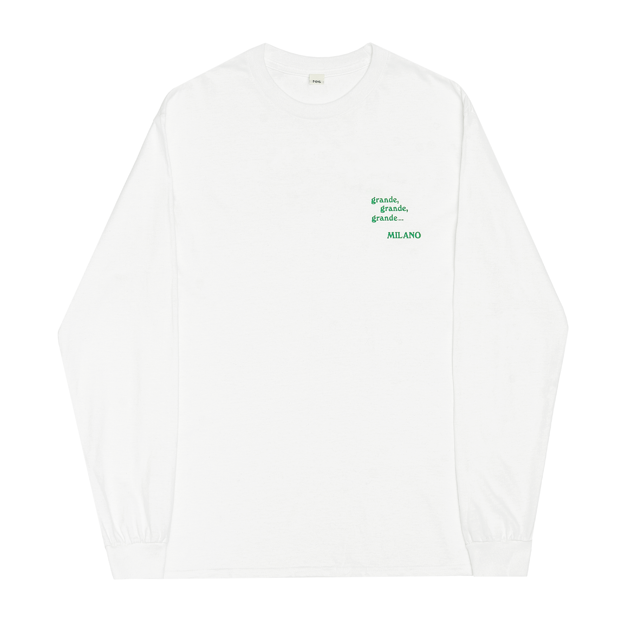 Long Sleeve T-Shirt Grande Milano White/Green