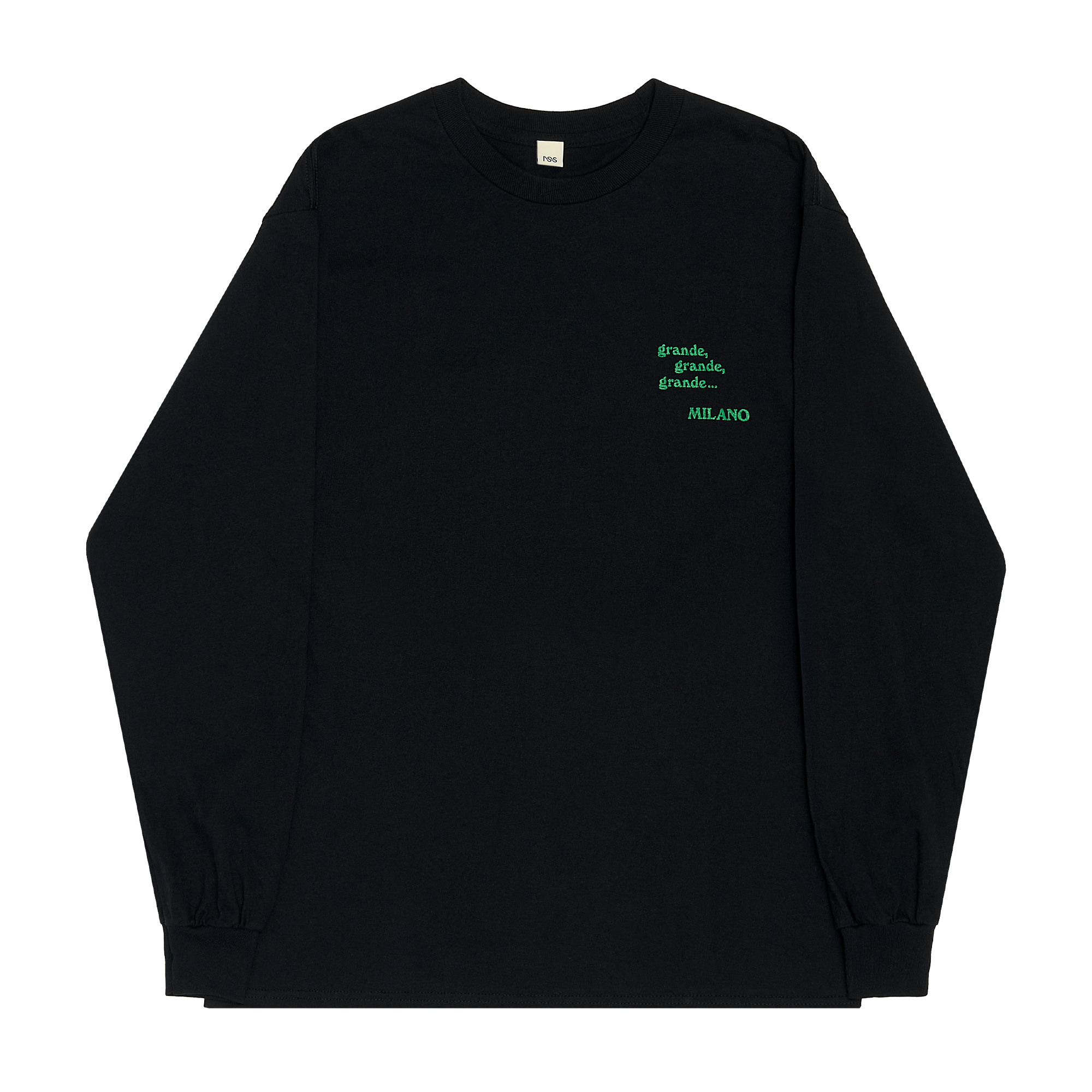 Long Sleeve T-Shirt Grande Milano Black/Green