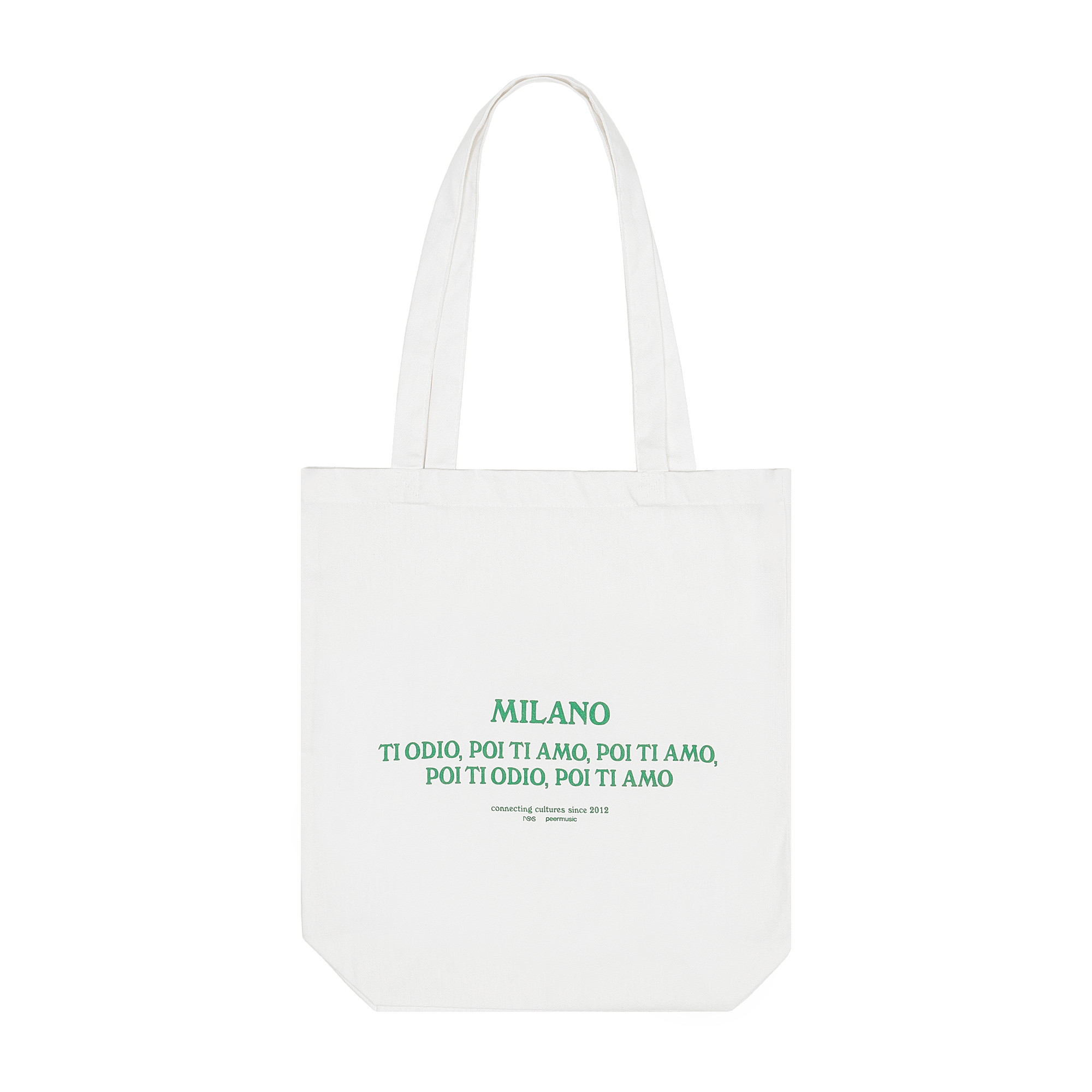 Tote Bag Grande Milano White/Green