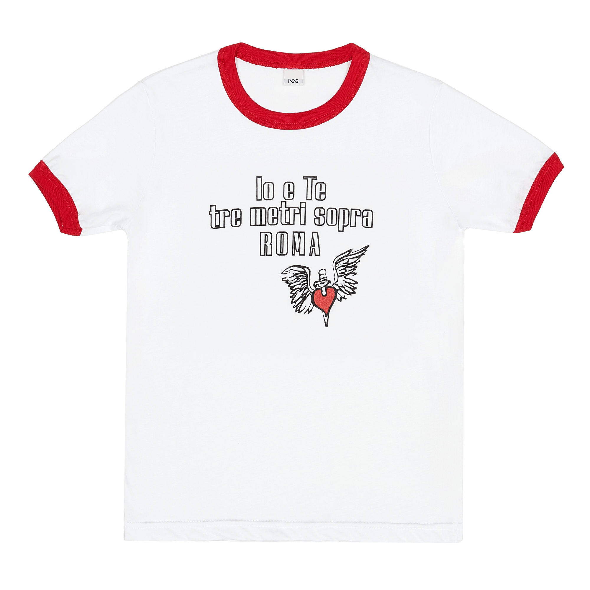 Tre Metri Sopra Roma Ring Tee White/Red